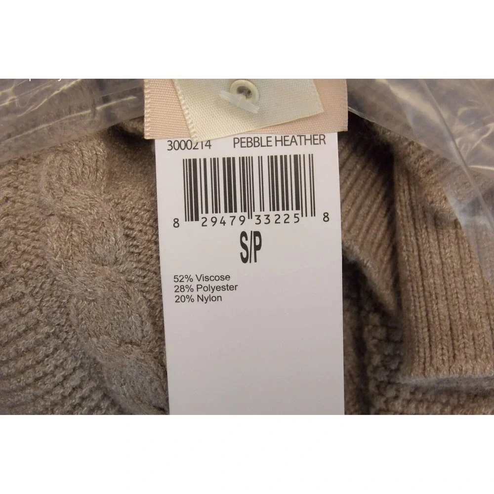 PHILOSOPHY Women's‎ Taupe Pebble Heather Mock Neck Long Sleeve Sweater Small NWT